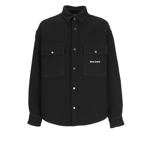 パーム・エンジェルス メンズ シャツ トップス Virgin Wool Shirt Black