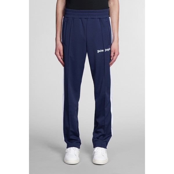 Palm Angels Slim Fit Track Pants Blue/Off White Men's - SS22 - US