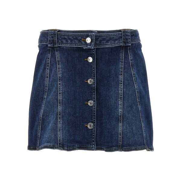 シアラフェラーニ レディース スカート ボトムス Logo Denim Skirt Blue