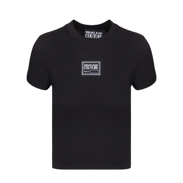 ベルサーチ レディース Tシャツ トップス Black Crop T-shirt By