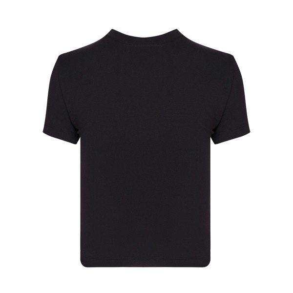 ベルサーチ レディース Tシャツ トップス Black Crop T-shirt By