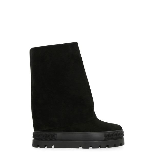 カサディ レディース ブーツ シューズ Suede Ankle Boots Blackの通販