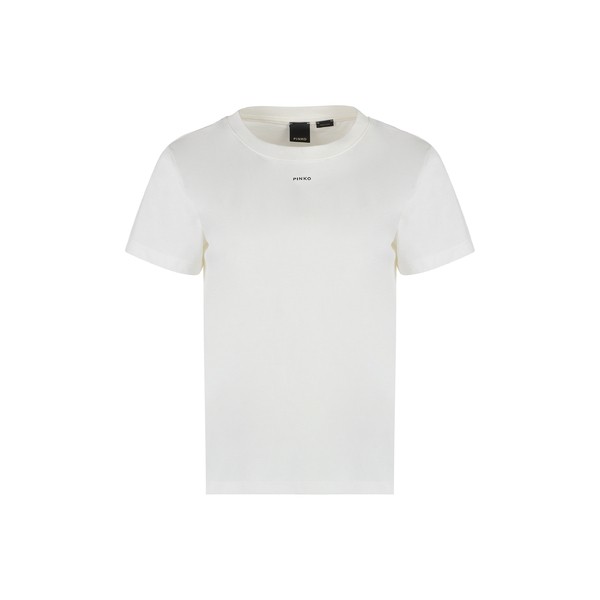 ピンコ レディース Tシャツ トップス Basico Logo Cotton T-shirt