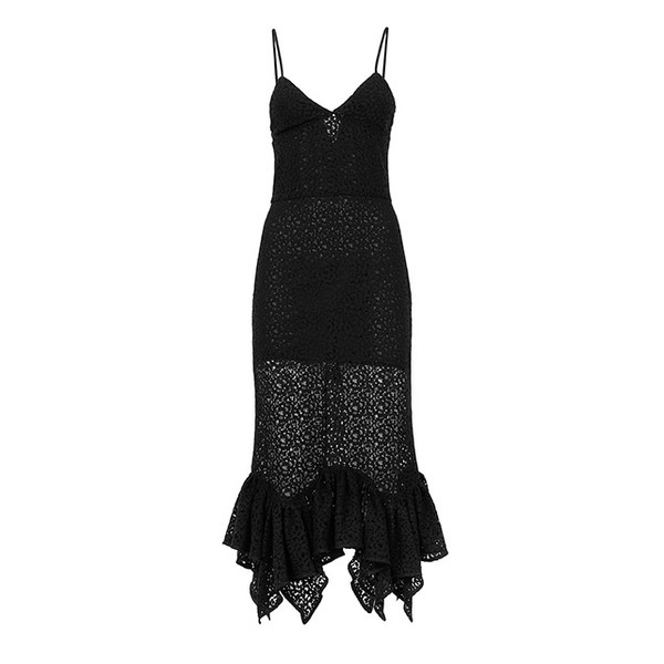 アーメン レディース ワンピース トップス Cotton Woven Dress Black BLACK