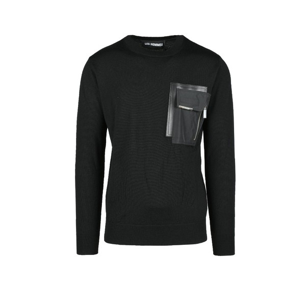 レゾム メンズ ニット&セーター アウター Men's Black Sweater Blackの