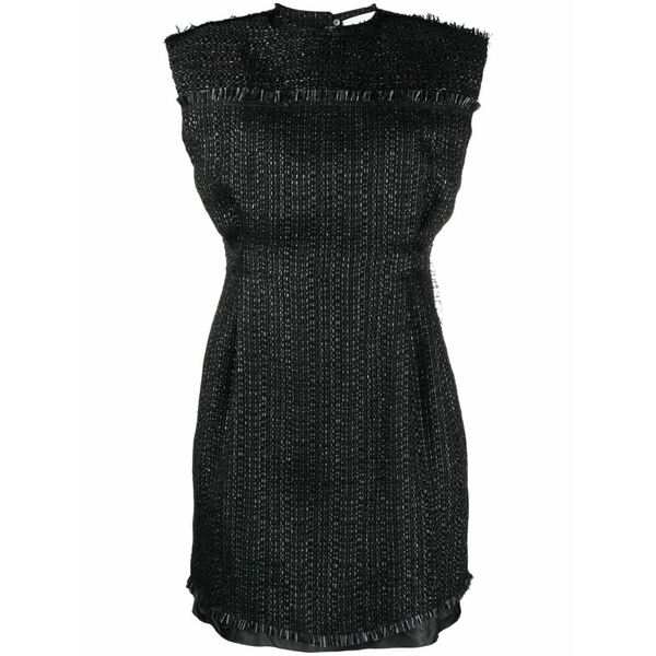 ランバン レディース ワンピース トップス Black Cotton Blend Dress Nero