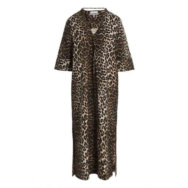 ガニー レディース ワンピース トップス Animal Print Dress Beige