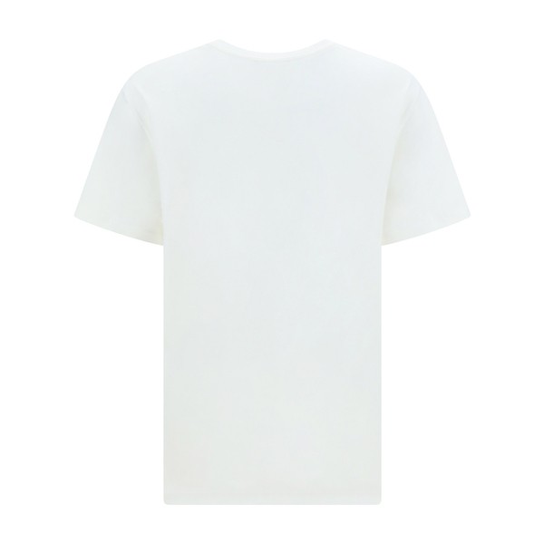 バルマン メンズ Tシャツ トップス T-shirt Blanc blue/moyen rougeの