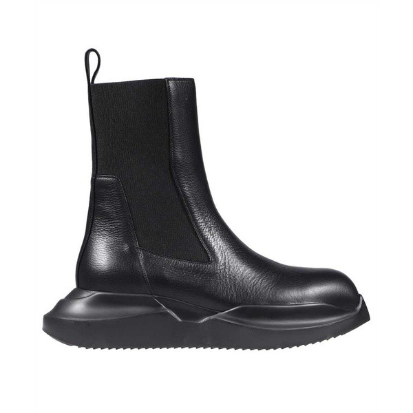 リックオウエンス メンズ ブーツ シューズ Leather Chelsea Boots black