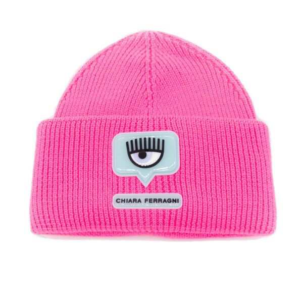 シアラフェラーニ レディース 帽子 アクセサリー Logo Patch Beanie Pink