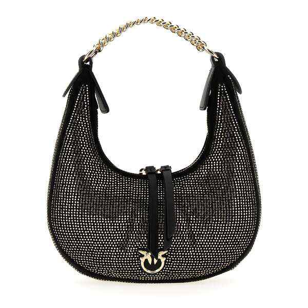 ピンコ レディース トートバッグ バッグ 'brioche Hobo' Handbag Black