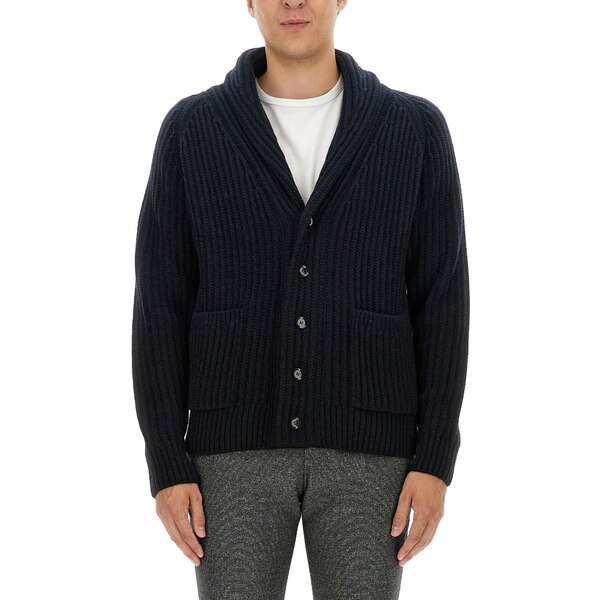 ブリオーニ メンズ ニットセーター アウター Cashmere Cardigan BLU