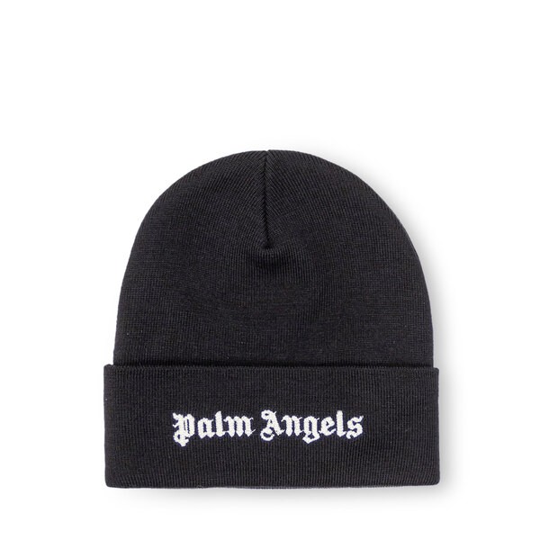 パーム・エンジェルス メンズ 帽子 アクセサリー Logo Beanie BLACK WHITE