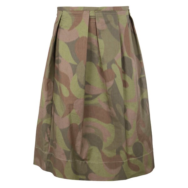 マルニ レディース スカート ボトムス Pleated Midi Skirt Dusty Olive