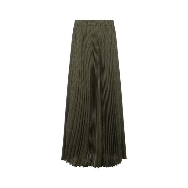 パロシュ レディース スカート ボトムス Green Plum Pleated Long