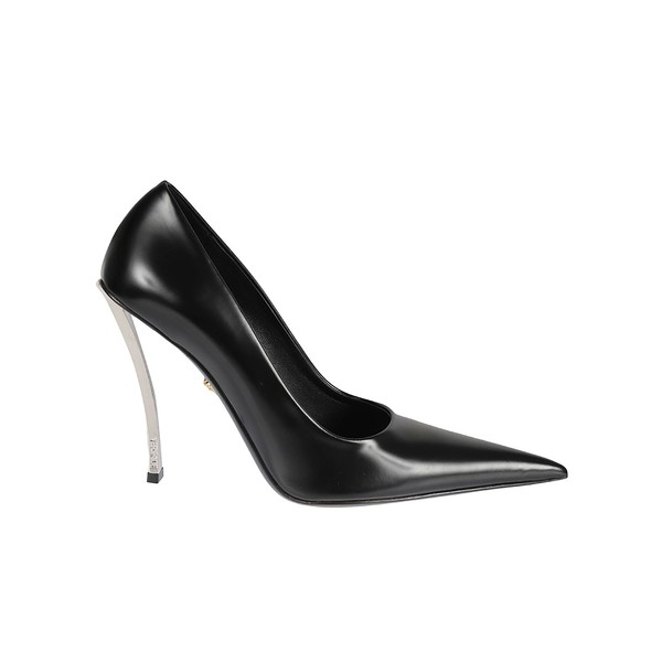 ヴェルサーチ レディース ヒール シューズ Metallic Heel Pumps Black