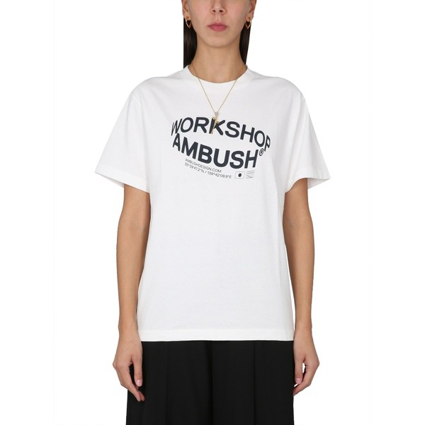 アンブッシュ レディース Tシャツ トップス Revolve T-shirt White