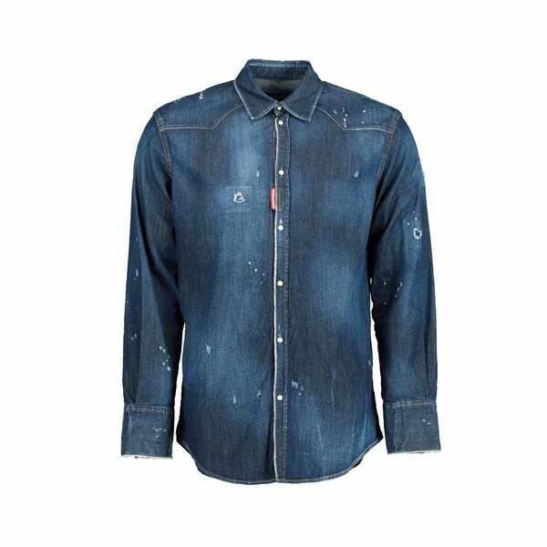 ディースクエアード メンズ シャツ トップス Cotton Denim Shirt Blue