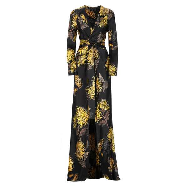 エトロ レディース ワンピース トップス Wrap Dress With Print Black