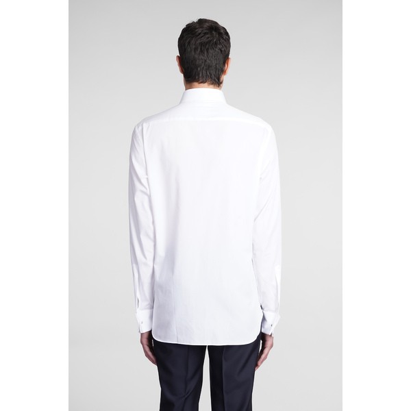 ゼニア メンズ シャツ トップス Shirt In White Cotton whiteの通販は