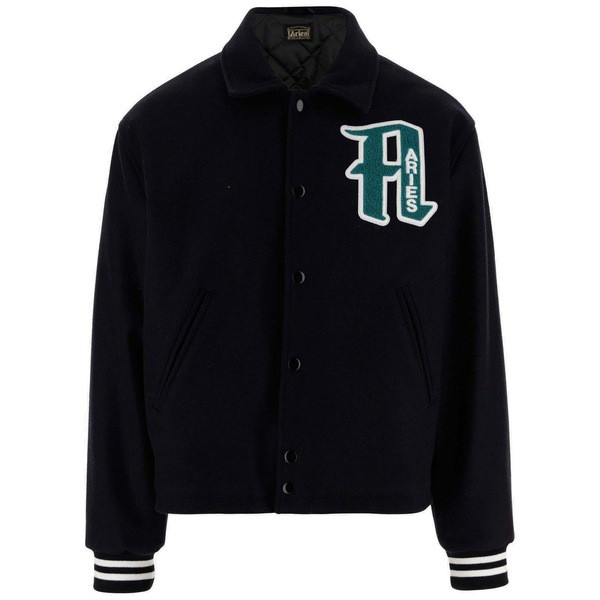 アリーズ メンズ ジャケット＆ブルゾン アウター Wool Varsity Jacket