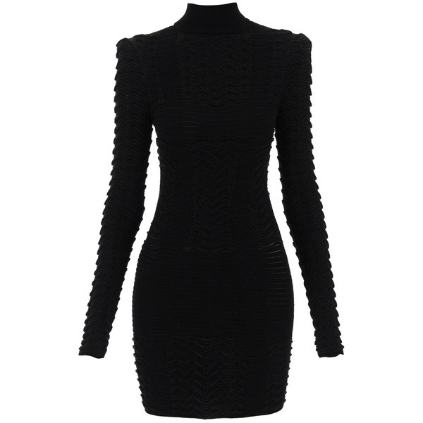 バルマン レディース ワンピース トップス Turtleneck Mini Dress In