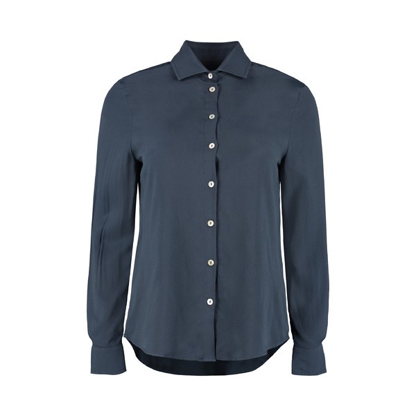 バルバナポリ レディース シャツ トップス Silk Shirt blueの通販はau