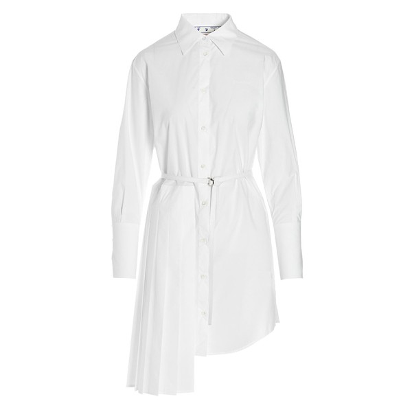 オフホワイト レディース ワンピース トップス 'diagonal' Shirt Dress