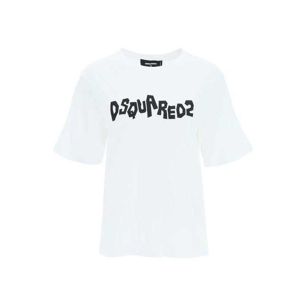 ディースクエアード レディース Tシャツ トップス Logo Printed T