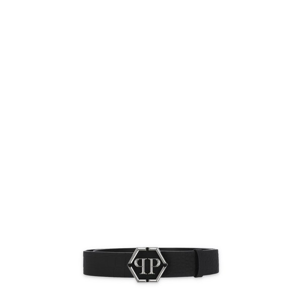 フィリッププレイン メンズ ベルト アクセサリー Hexagon Belt Black