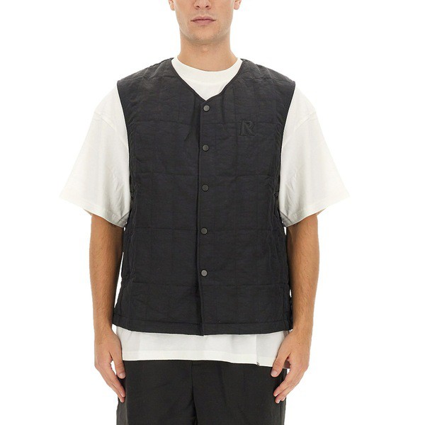 リプレゼント メンズ ジャケット＆ブルゾン アウター Vests With Logo NERO