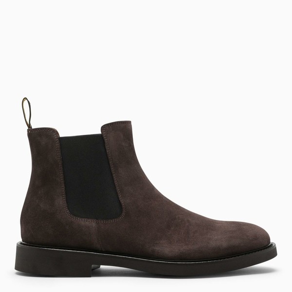 ドンカルズ メンズ ブーツ シューズ Deep Brown Suede Chelsea Boots T