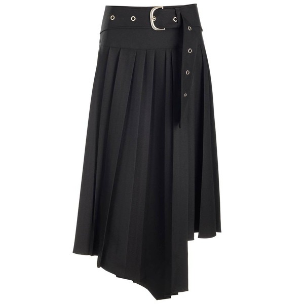 オフホワイト レディース スカート ボトムス Pleated Skirt Black