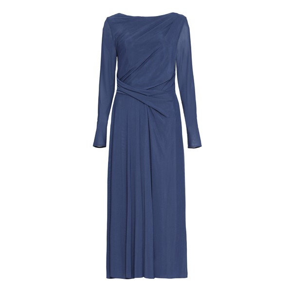 タルボールホフ レディース ワンピース トップス Draped Long Dress blue