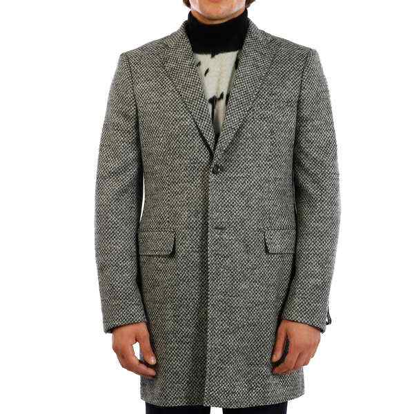 トネッロ メンズ ジャケット＆ブルゾン アウター Gray Wool Coat GREY