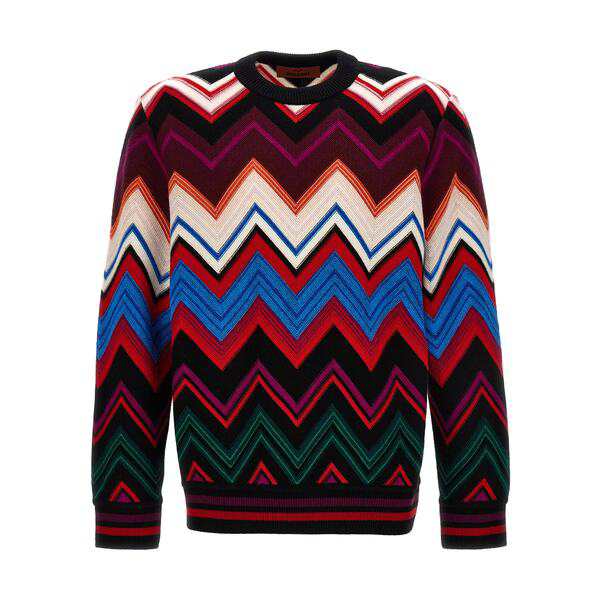 ミッソーニ メンズ ニット&セーター アウター 'zig Zag' Sweater RED