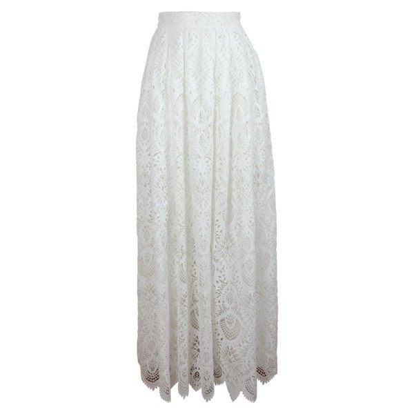 サラバッタグリア レディース スカート ボトムス Lace Skirt White Lace