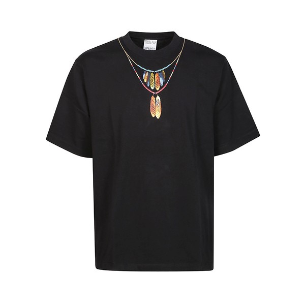 マルセロバーロン メンズ Tシャツ トップス Feathers Necklace Over T