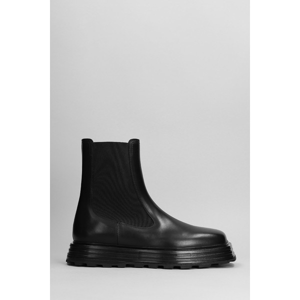 ジル・サンダー メンズ ブーツ シューズ Ankle Boots In Black Leather