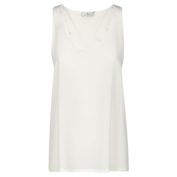 エトロ レディース カットソー トップス Regular Plain Tank Top Panna