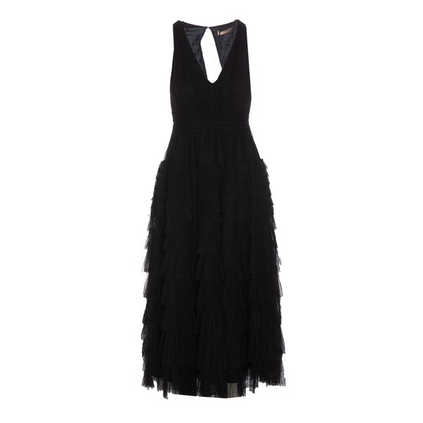 ツインセット レディース ワンピース トップス Long Tulle Dress Nero