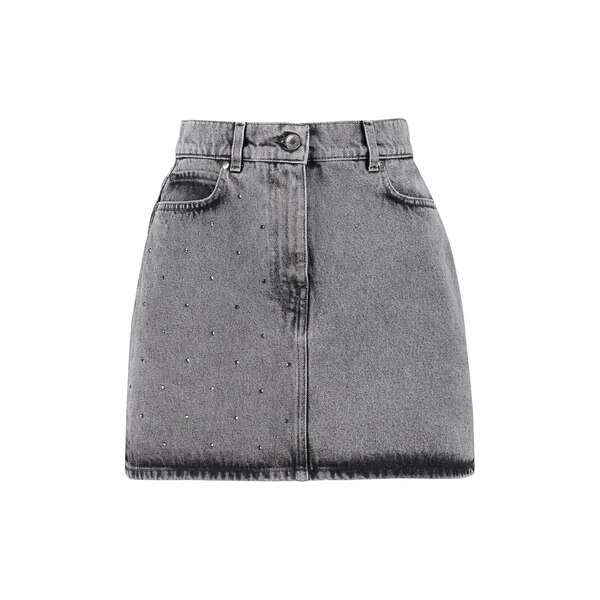 エムエスジイエム レディース スカート ボトムス Denim Mini Skirt black