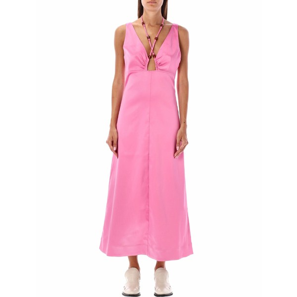 ガニー レディース ワンピース トップス Satin Midi Dress PINK