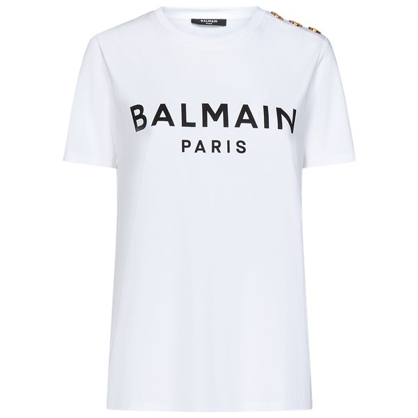 バルマン レディース Tシャツ トップス T-shirt White