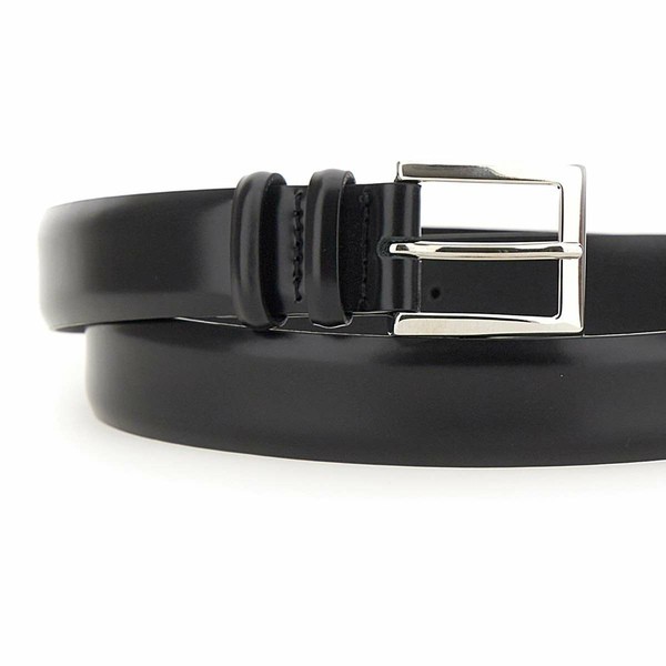 オルチアーニ メンズ ベルト アクセサリー Leather Belt BLACKの通販は