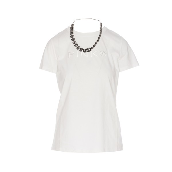 ピンコ レディース Tシャツ トップス Jeweled Collar T-shirt -の通販