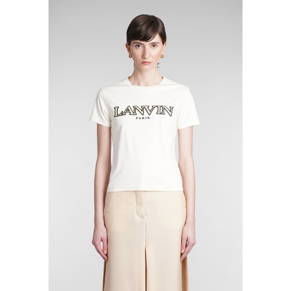 ランバン レディース Tシャツ トップス T-shirt In White Cotton white｜au PAY マーケット