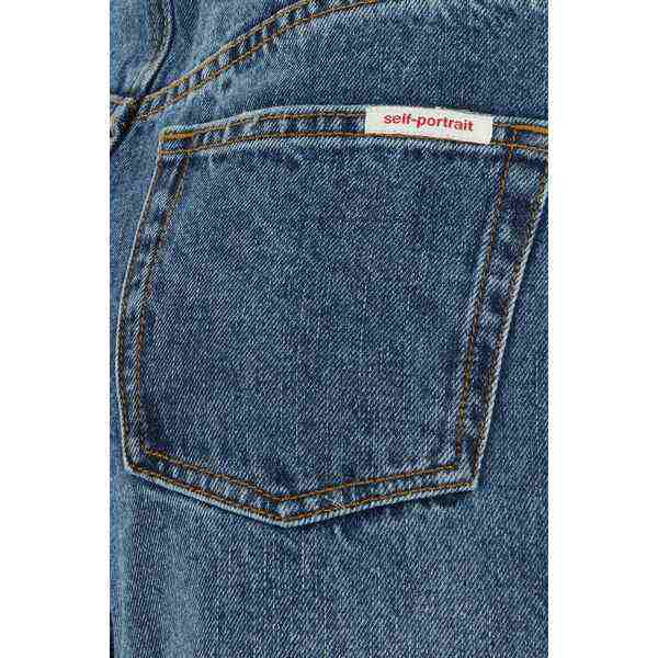 Blue Denim Cargo Jeans – self-portrait-US