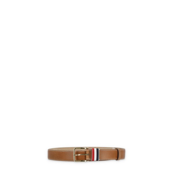 トムブラウン メンズ ベルト アクセサリー Leather Belt Brown