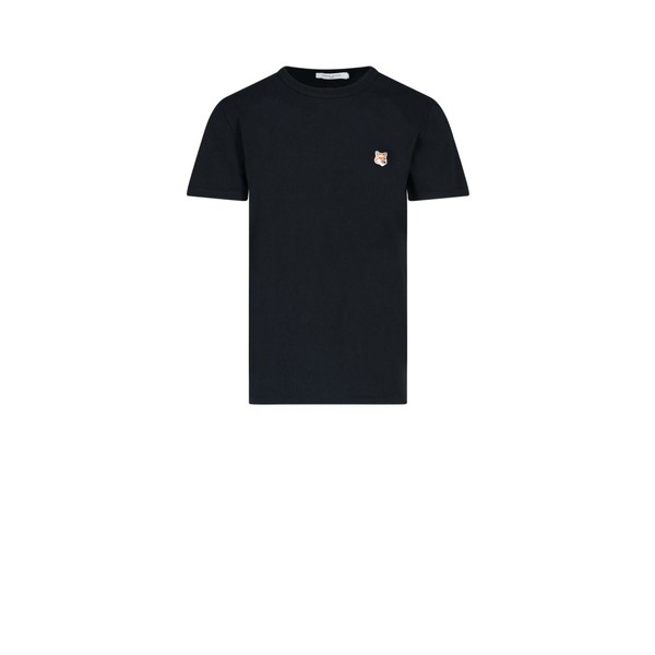 メゾン キツネ メンズ Tシャツ トップス Logo T-shirt Blackk